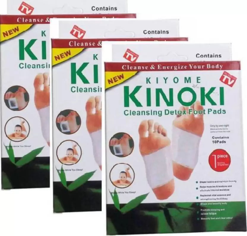 Parches Herbales de Desintoxicación Kinoki 3 cajas de 10 unidades c/u